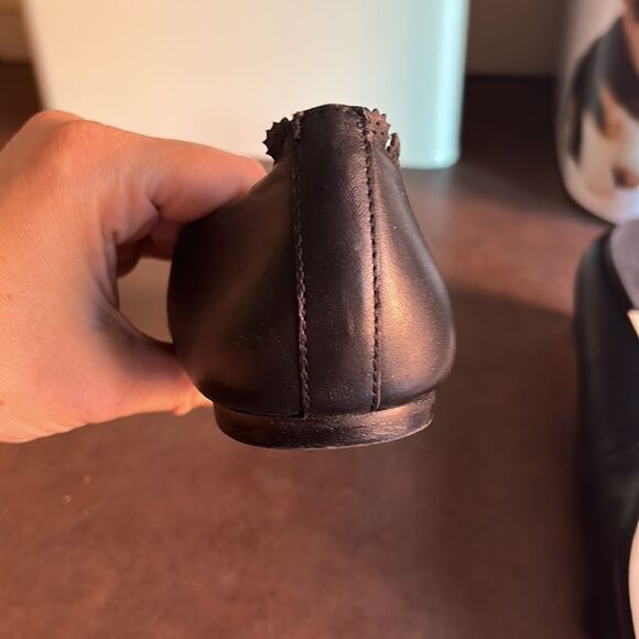 Nicole Miller Artelier black leather Tampa ballerina ballet flats 8 - Picture 6 of 6